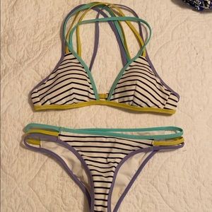 Victoria secret stripe bikini